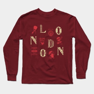 London Alphabets - Paper Brown Long Sleeve T-Shirt